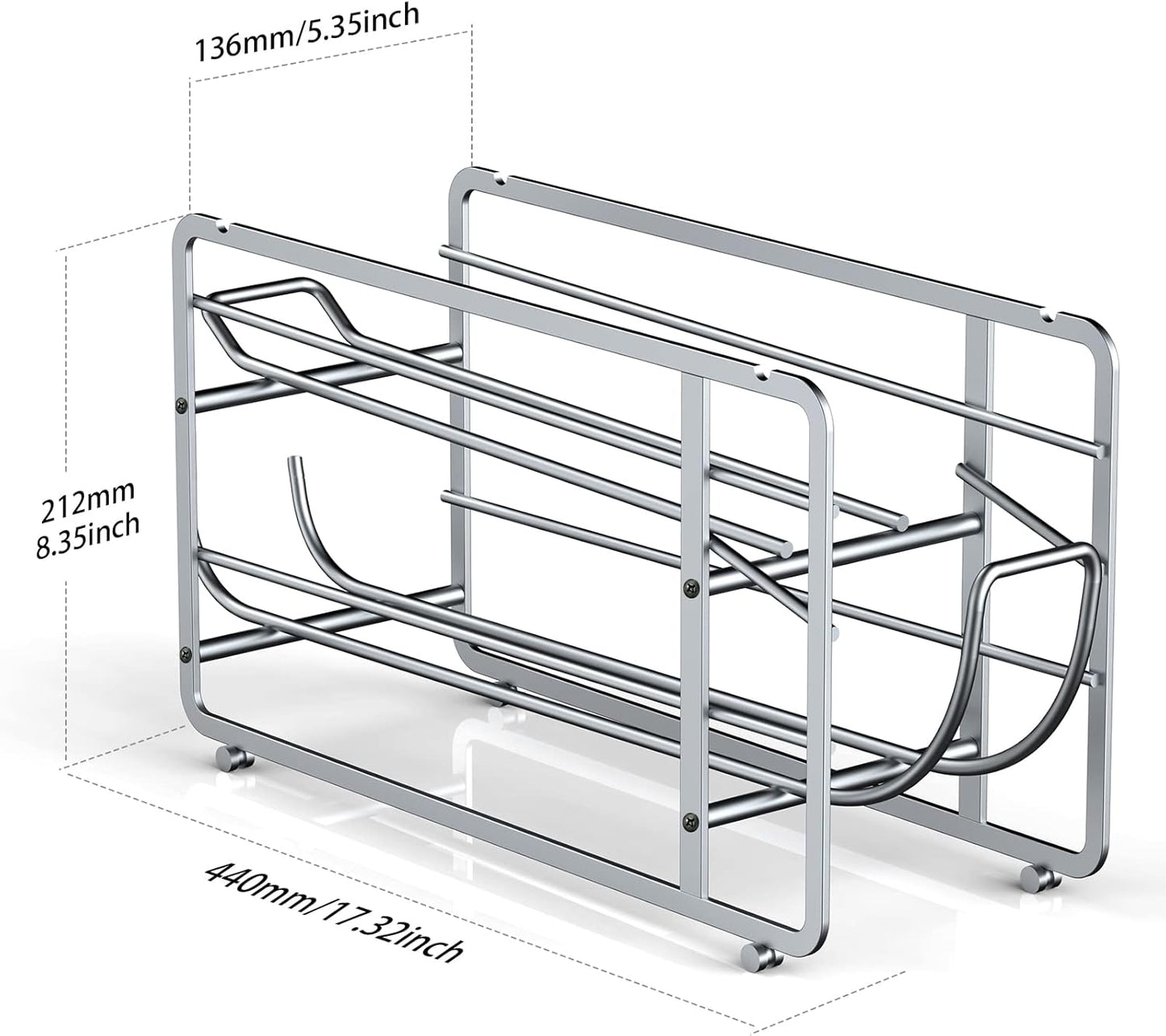 Soda Can Organizer Storage Rack, 2 Pack Stackable Beverage Soda Can Dispenser Organizer Holder for Refrigerator, Cabinet, Pantry (Silver)