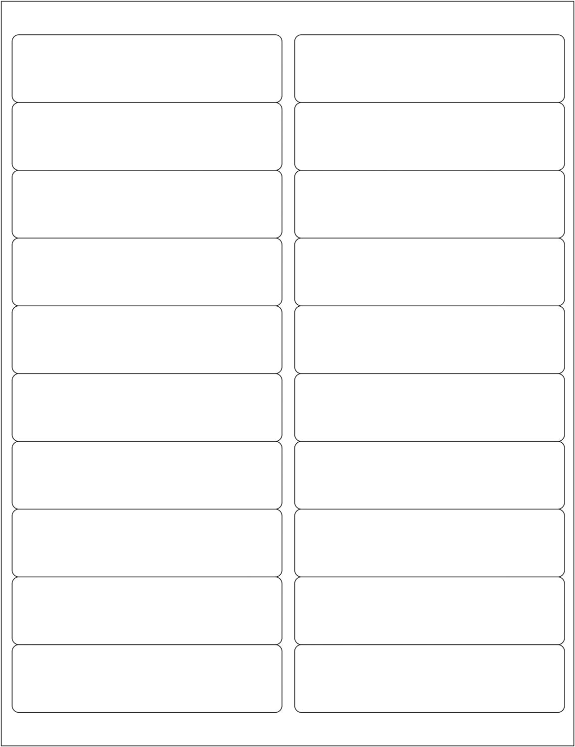 HouseLabels 200 Sheets; 4,000 Labels, 20-UP, Shipping/Mailing Labels (4.0" x 1.0") - BPA Free!