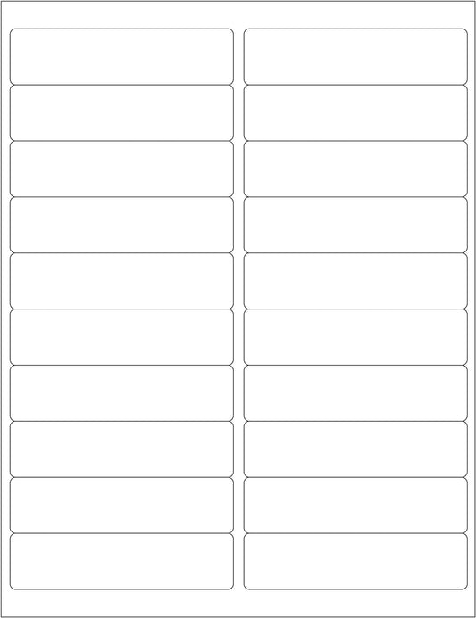 HouseLabels 200 Sheets; 4,000 Labels, 20-UP, Shipping/Mailing Labels (4.0" x 1.0") - BPA Free!