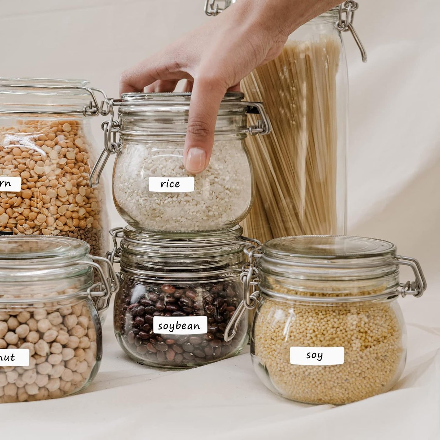 1260 Pcs Matte White Labels Stickers Small Blank Labels Removable Sticky Price Tags Labels Stickers for Jars Boxes School Office Kitchen (10 X 31 mm)