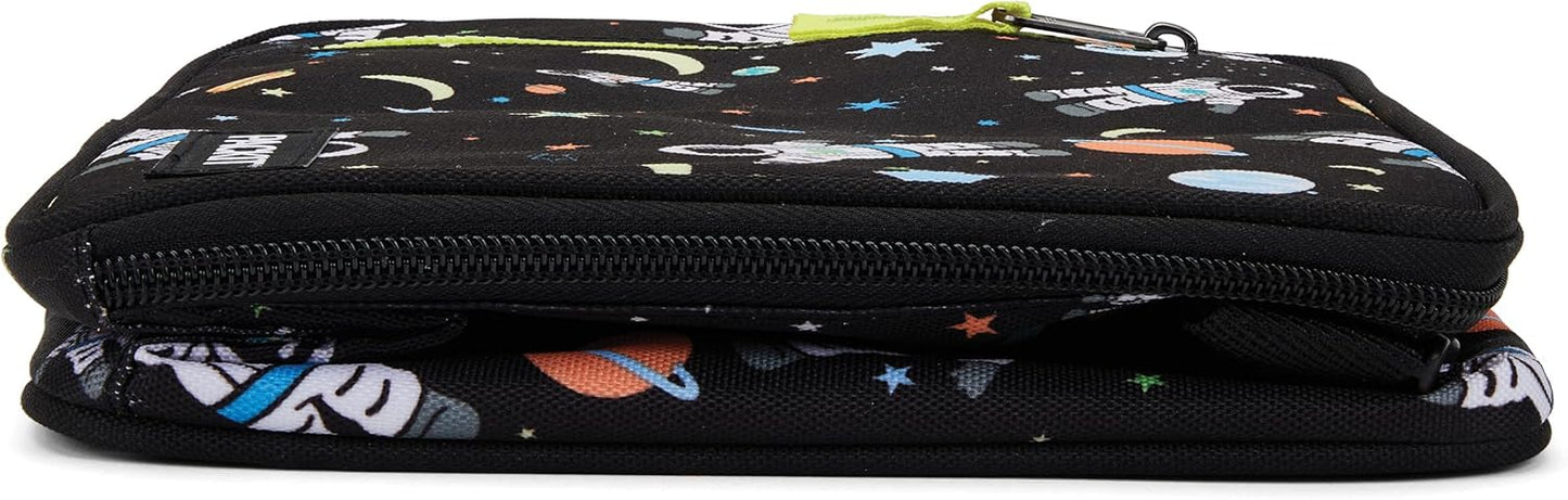 PackIt Freezable Classic Lunch Box, Spaceman, Built with EcoFreeze Technology, Collapsible, Reusable, Zip Closure With Zip Front Pocket and Buckle Handle, Perfect for School Lunches