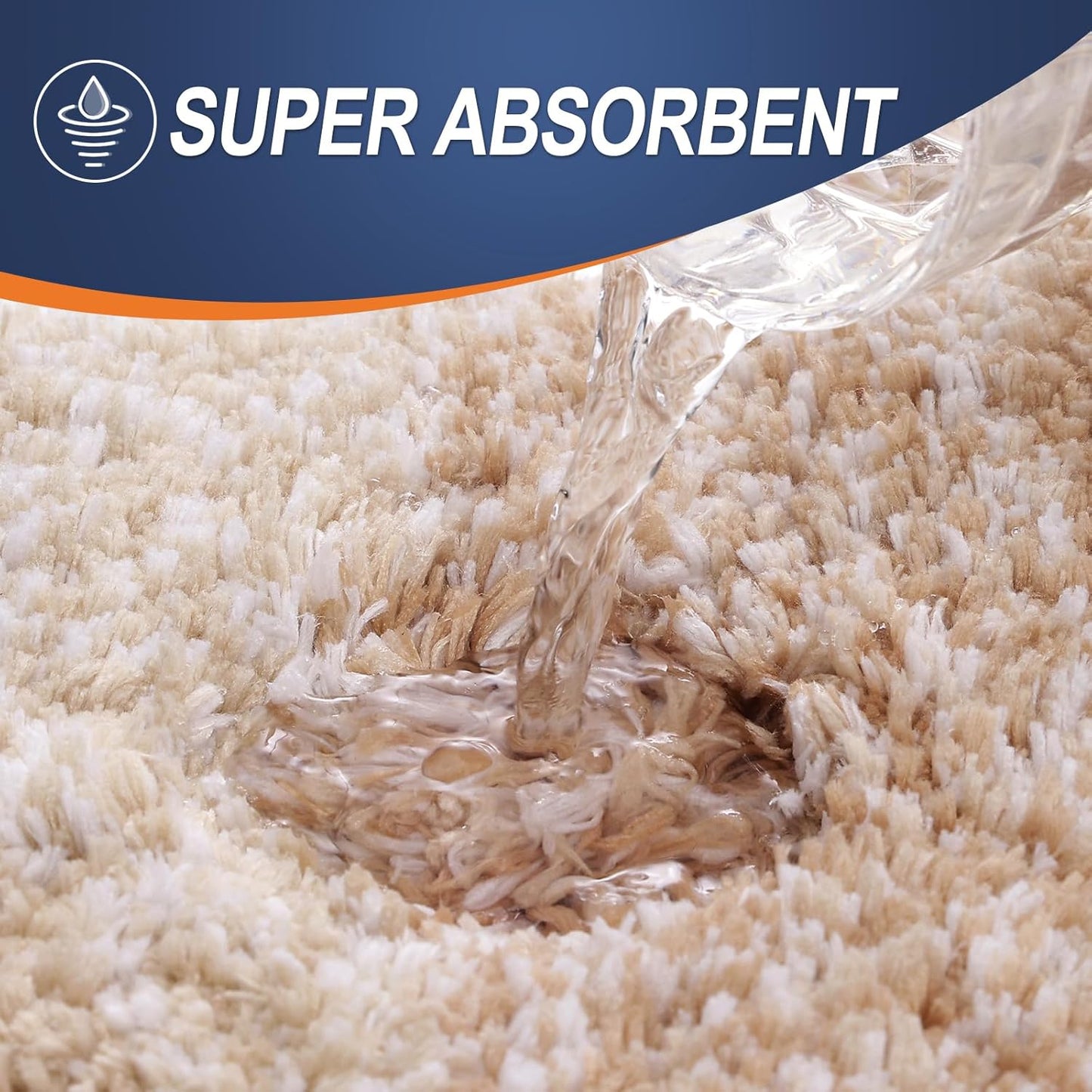 OLANLY Bathroom Runner Rugs 54x24, Extra Soft Absorbent Microfiber Bath Rugs, Rubber Backing, Quick Dry, Machine Washable Bath Mats for Bathroom Floor, Tub and Shower, Home Decor Accessories, Beige