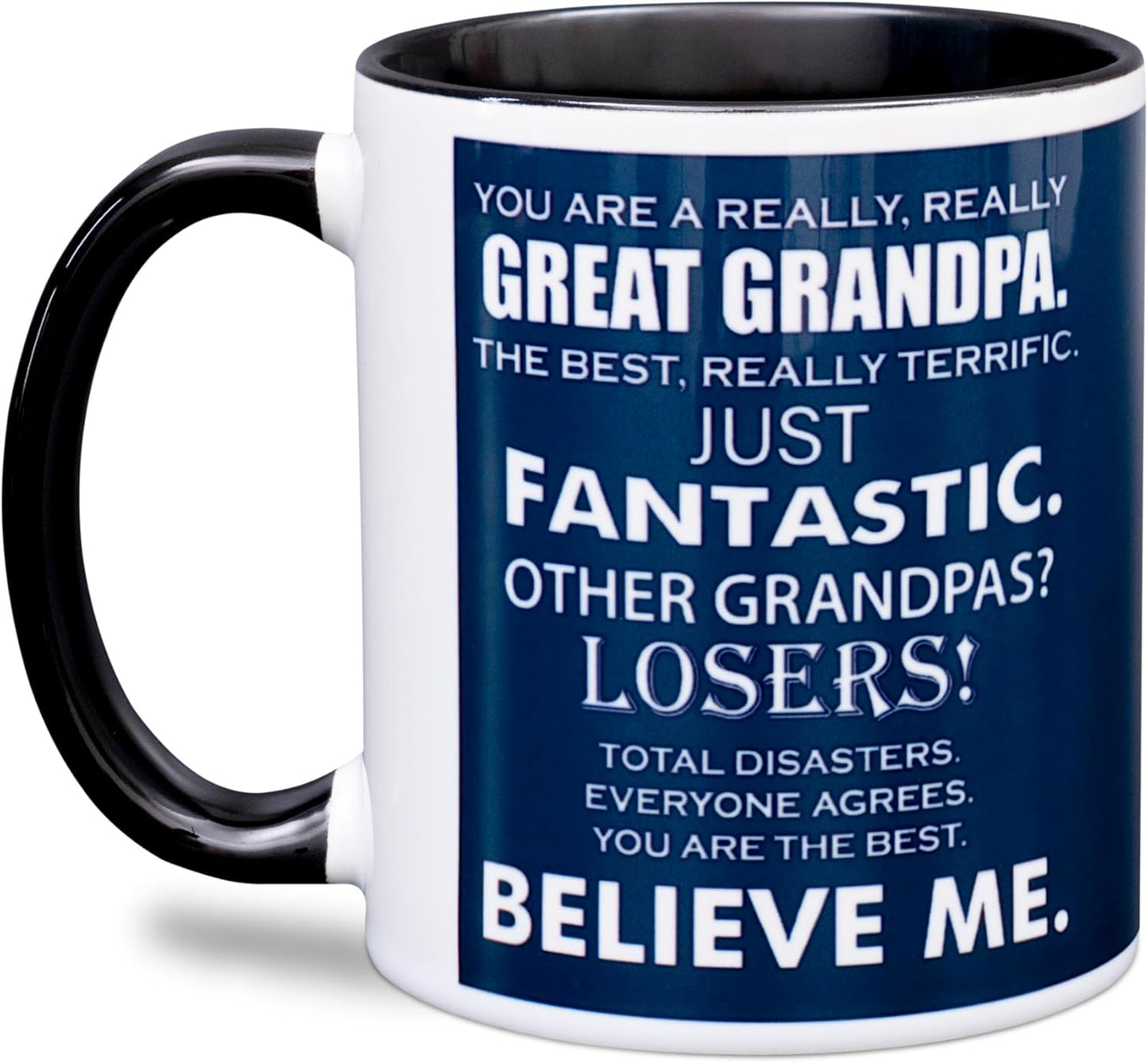 decorluxes Best Dad Ever Mug 11oz Funny Coffee Mug, Gift For Father's Day, Birthday for Dad, Papa, or Daddy from Son, Daughter, or Wife (GRANDPA)