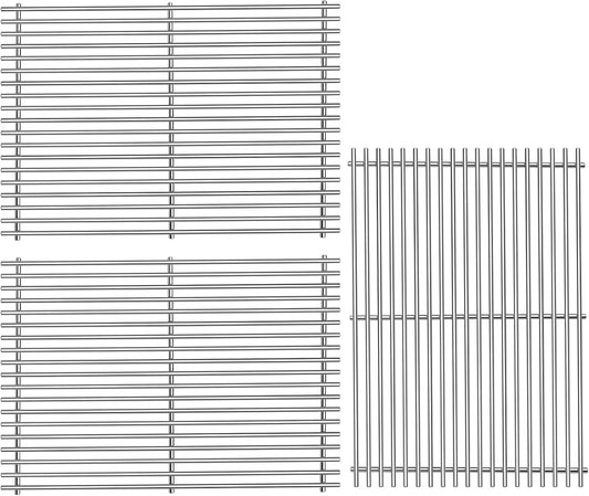 18 7/8" 304 Stainless Steel Grill Grates for Weber Genesis ii E-610 S-610 Genesis ii LX E-640 S-640 Genesis 2 Grill Parts for Weber Genesis ii 600 Series 66803 66096 Gas Grills 3 Pack