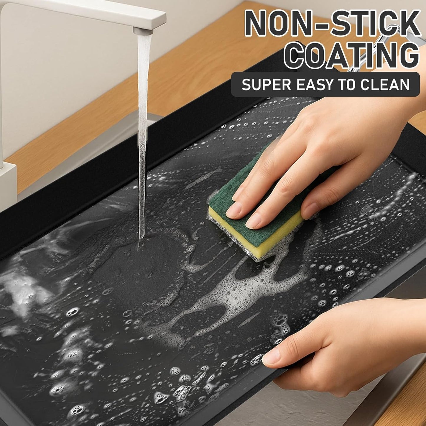 Utheer Upgraded Nonstick Cast Iron Griddle for Gas Grill, 26.7 x8.6" Double Burner Griddle Flat Top Grill Plate for Gas/Electric/Charcoal, Lightweight, Durable, Easy to Clean, for Stovetop,Camping,BBQ