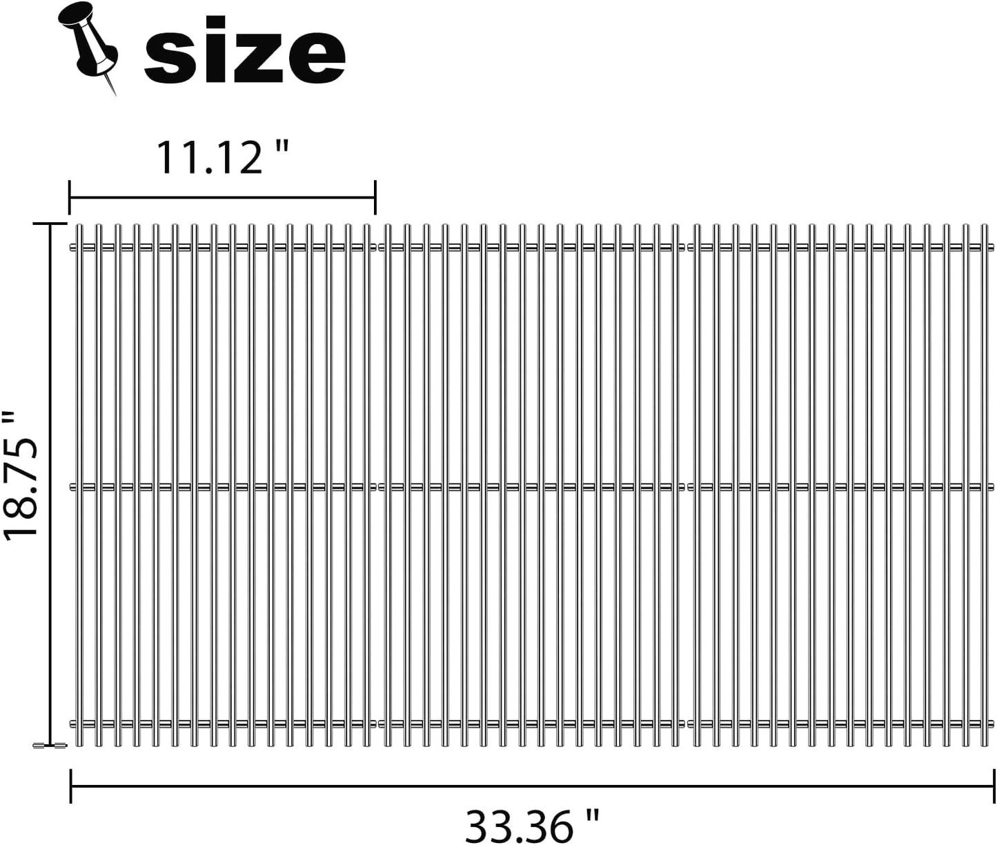 Grill Grates Replacement for Weber Grill Parts Weber Genesis II E-410, S-410, E/S-415, E/S-435, LX E/S-440, 66089, 66097, Stainless Steel Genesis 2 Flavorizer Bars Grids BBQ Grill Accessories