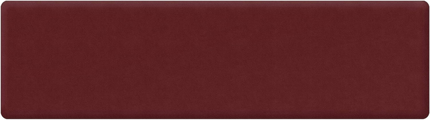 GelPro Anti Fatigue Nonslip Mat: Hard Floor Utility Mats for Garage, Patio and Kitchen - 20" x 72" x .5" - Leather Grain Cranberry