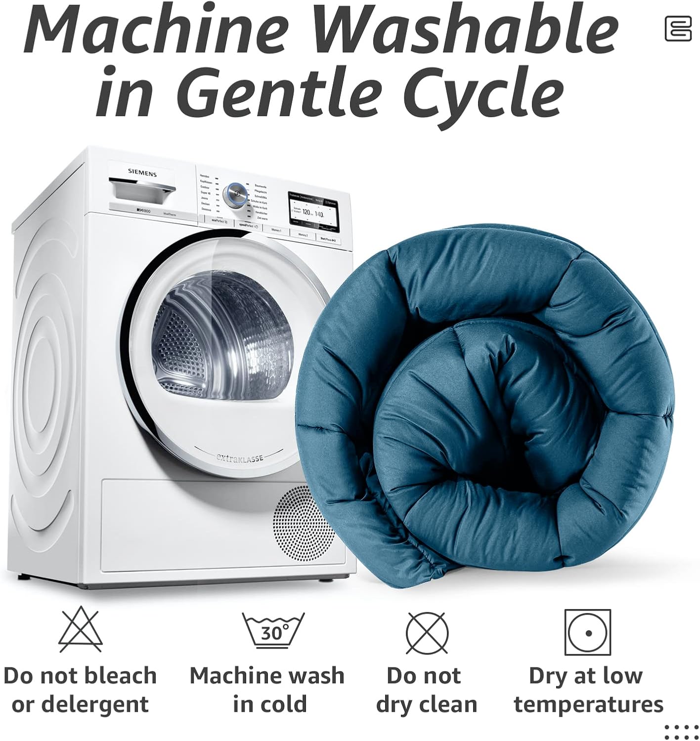 HYLEORY All Season King Size Bed Comforter - Cooling Down Alternative Quilted Duvet Insert with Corner Tabs - Winter Warm - Machine Washable - Teal