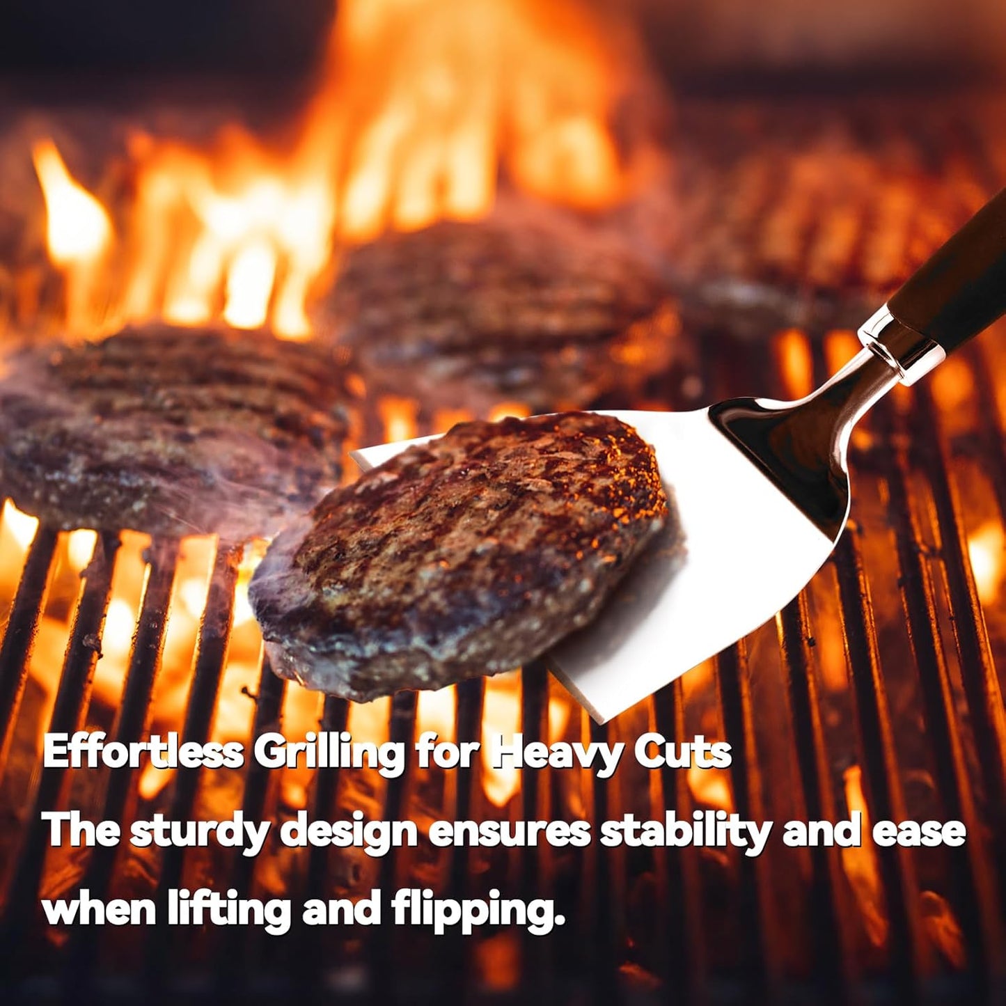 Stainless Steel Spatula Set of 3, Heavy Duty Small Metal Spatula for Cooking Cast Iron Skillet with Heat-resistant Handle, Fish Turner Flipper for Pancake Burger Egg Cooking Spatulas BBQ Grill Griddle