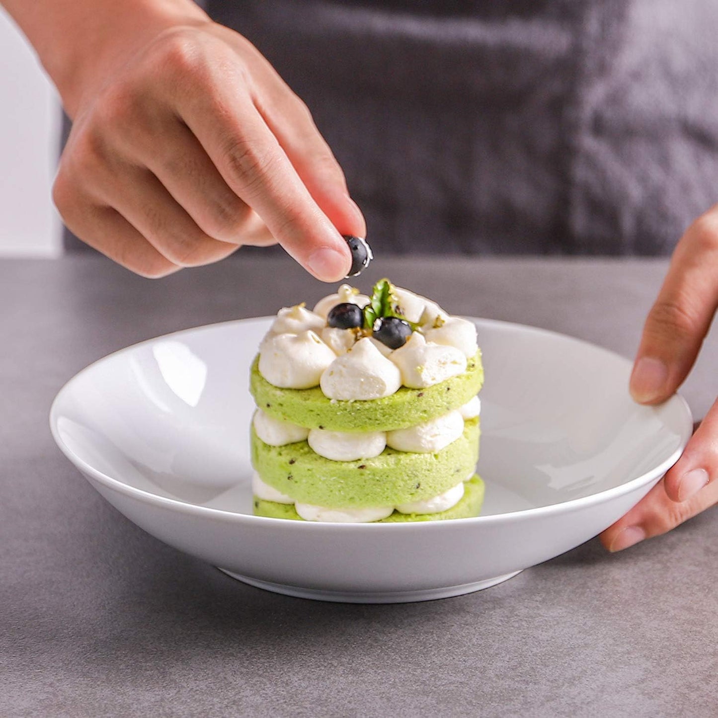 Y YHY 8" Pasta Bowls Set for 6, Porcelain 22oz Salad Bowls Set for Serving Soup, Pasta, Dinner, White Large Kitchen Bowl Plates, Microwave Dishwasher Safe