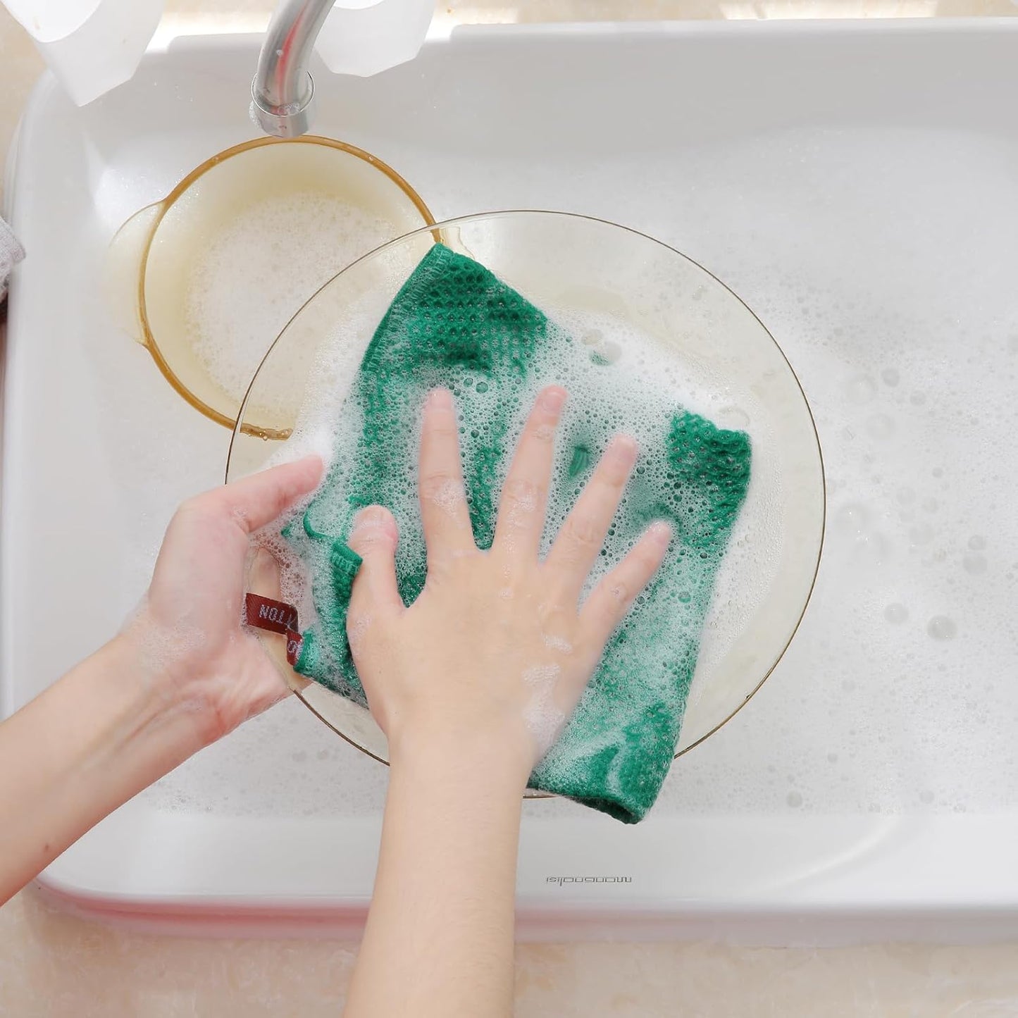 Homaxy 100% Cotton Waffle Weave Kitchen Dish Cloths, Ultra Soft Absorbent Quick Drying Dish Towels, 12 x 12 Inches, 6-Pack, Dark Green