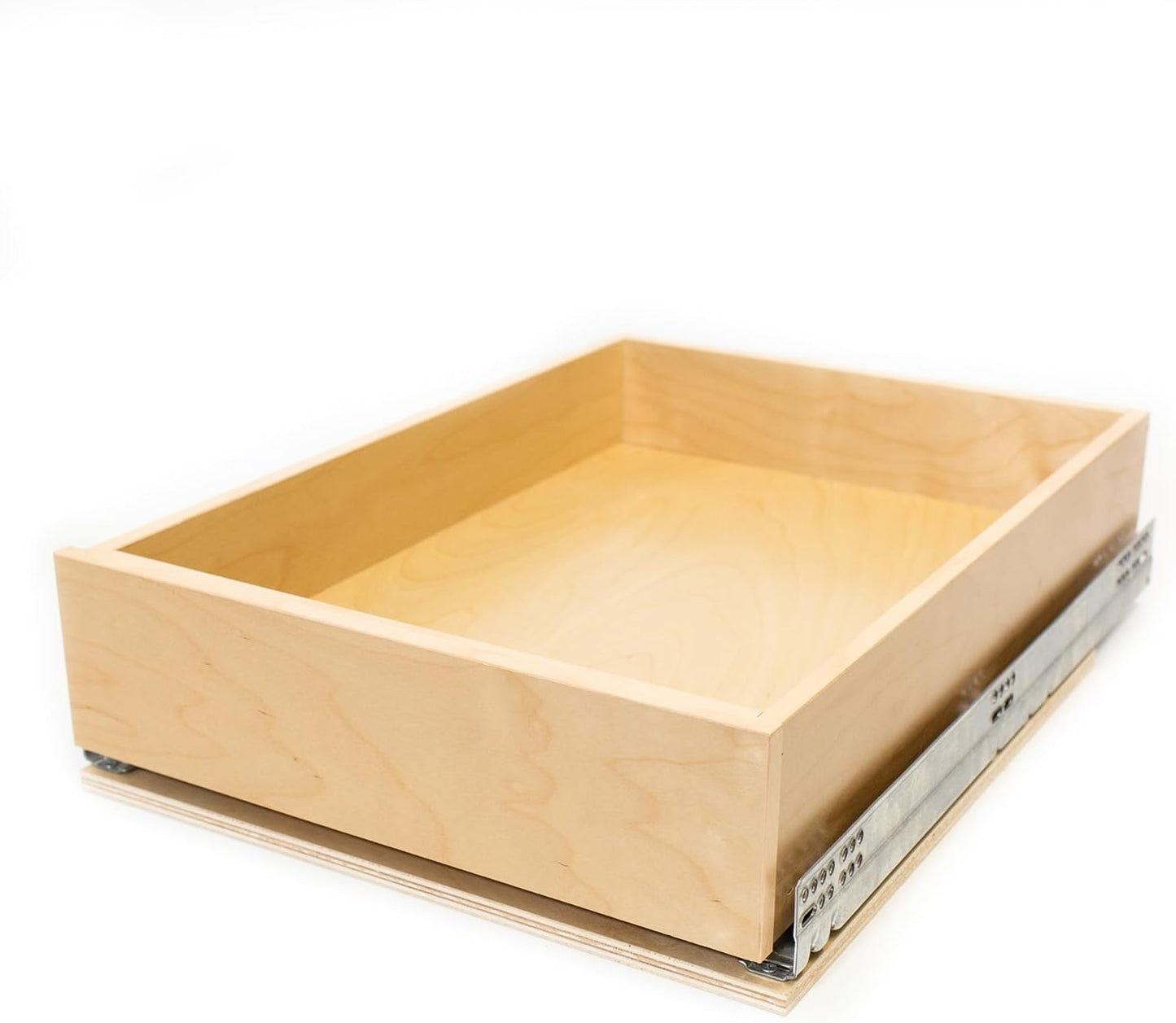 Premium Custom Sized Wood Pull Out Cabinet Drawer Organizer for Kitchen Cabinets - Beautiful Prefinished Birch Wood with Soft Close Slides