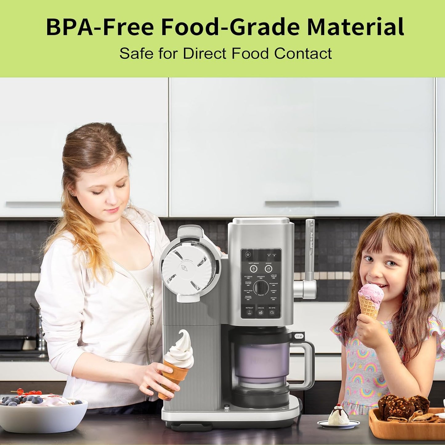 GoMaihe Containers Compatible with Ninja Swirl: Creami 2-Pack Pints and Lids for Ninja NC700 & NC701 Ice Cream and Soft Serve Maker Accessory - BPA-Free Food-Grade Dishwasher Safe