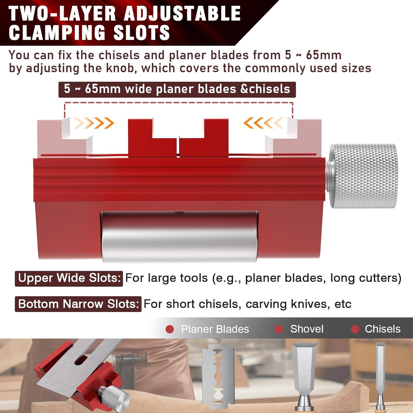 Honing Guide with Whetstone for Woodworking,Sharpening Jig Center Upgraded Honing Tool and Diamond Chisel Sharpening Stone Set Kit for Knife, Short Chisels and Planes, Fine/Coarse Plate, 400/1000/Grit
