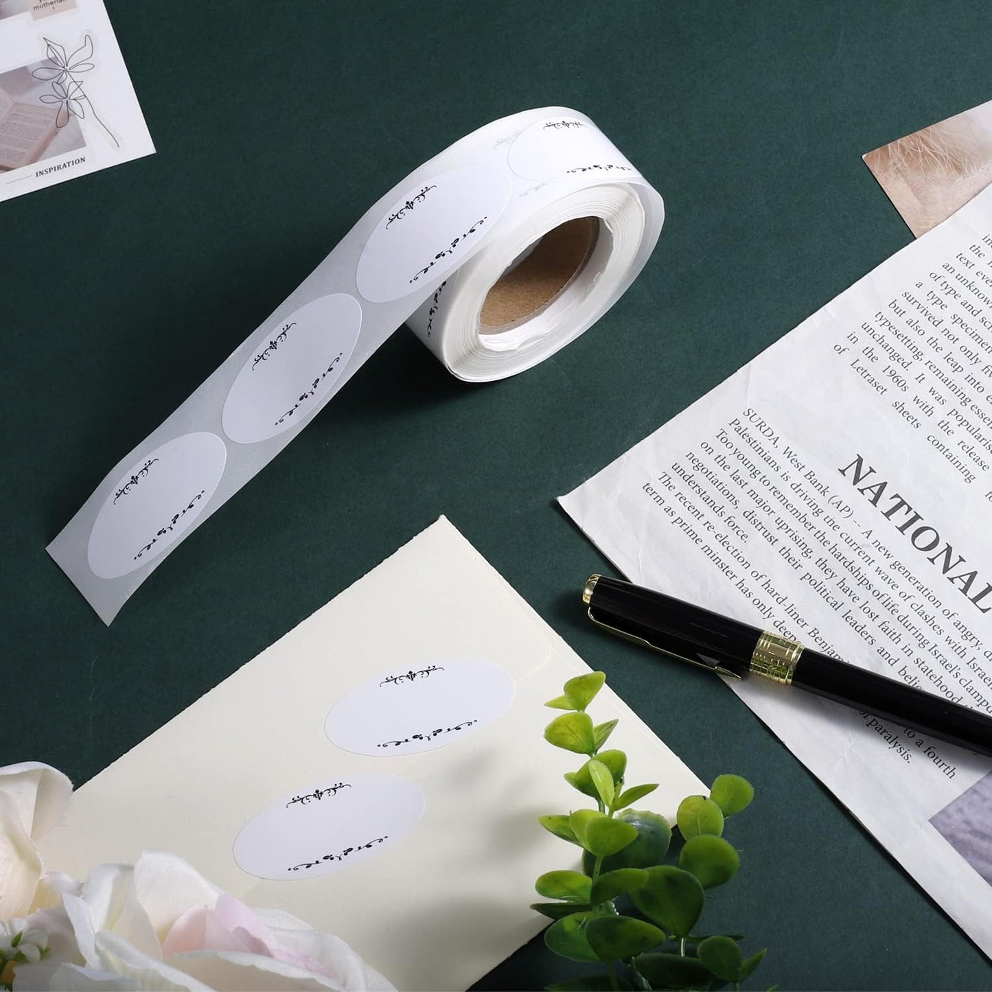 300 Pcs Jar Canning Gift Labels Stickers, Self-Adhesive Removable Gift Food Kitchen Bottle Labels Stickers for Cosmetic Handmade Christmas Gifts Jars (Vintage Froal)