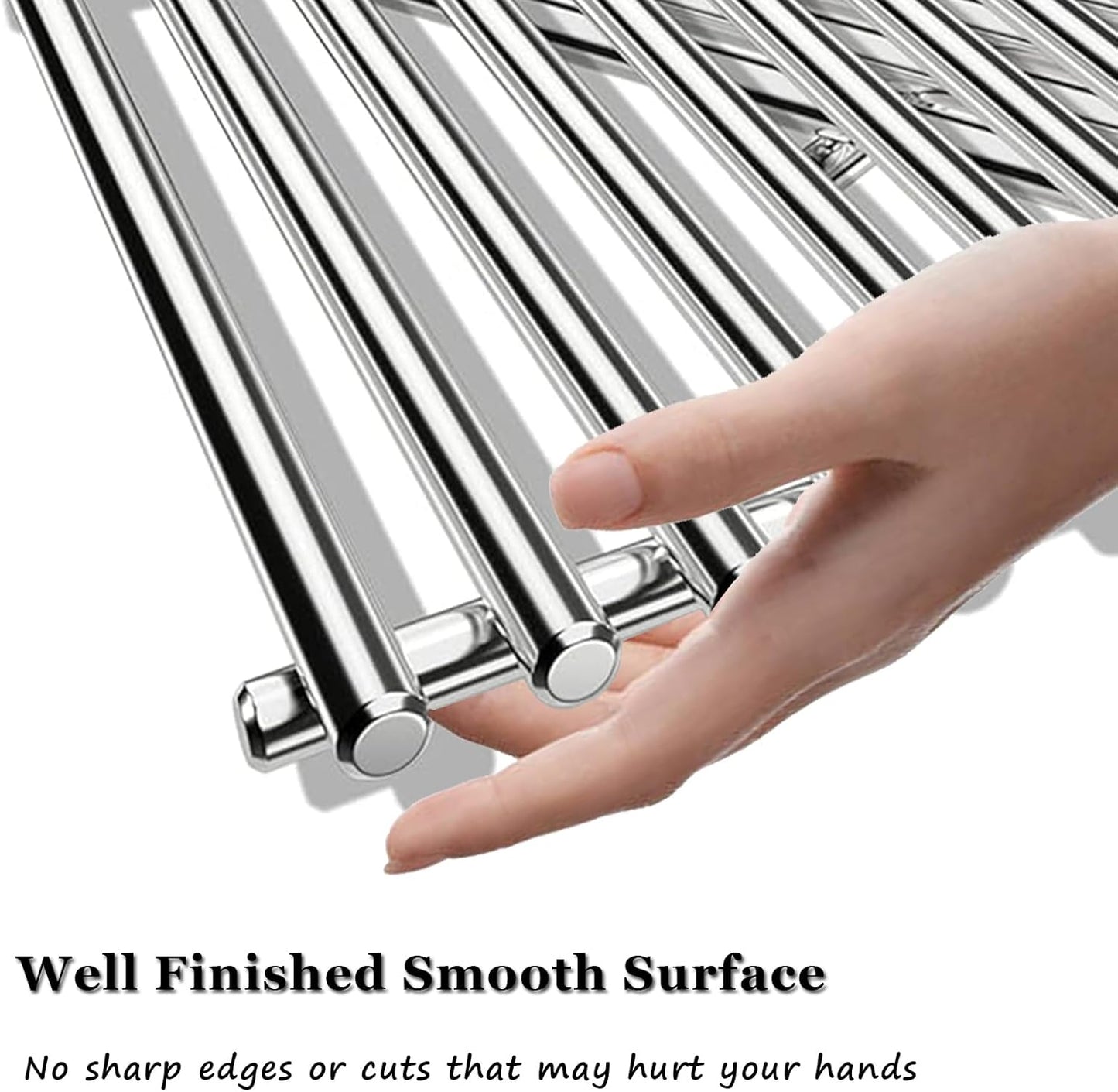 Orgneas 17 Inch Grill Grates for Home Depot Nexgrill 720-0830H, 720-0830D, 720-0783E, 720-0783C, Stainless Steel Cooking Grate Replacement Parts for Uniflame, Kenmore, Nexgrill 4&5-Burner Gas Grills