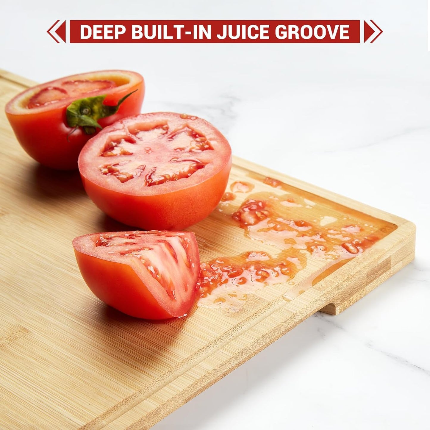 Cutting Board for Kitchen, Bamboo Cutting Boards For Kitchen Meal Prep & Serving - Bamboo Cutting Board Set with Holder, Charcuterie & Chopping Board