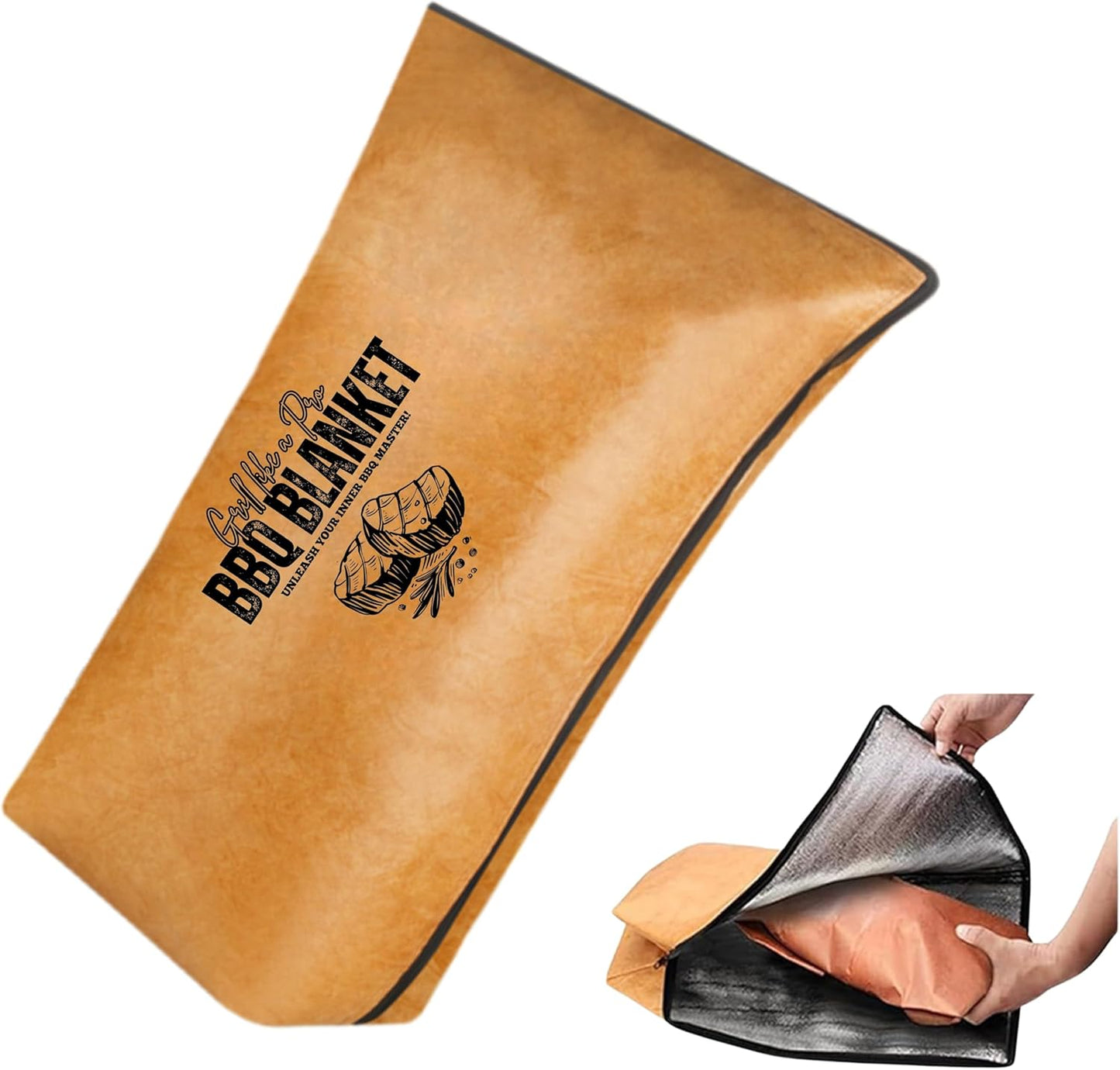 AMADOCOOK™ BBQ Blanket for Resting Meat - Reusable Insulated Meat Resting Bag for Moisture Retention and Tender BBQ - Heavy-Duty with Wide Mouth for Large Brisket, Turkey (21"Original) (21" Original)