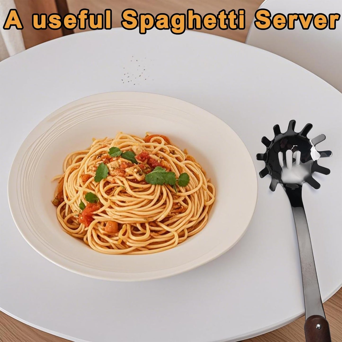 Stainless Steel Mirror Polished Kitchen Utensils Set - 6pcs Cooking Utensils Set with Wooden Handle, Heat Resistant Kitchen Tool Set for Cooking with Turners,Spatula,Ladle,Skimmer,Solid Spoon,Pasta