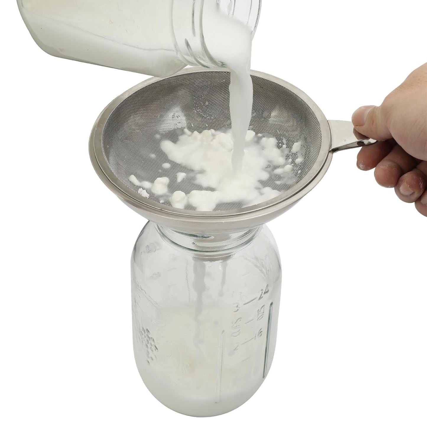 Stainless Steel Large Funnel with Filter (5.7 in. X 1 in. Mouth) with 50 mesh Stainless Steel Food Filter, Metal Funnel for Bottle Filling, Food Funnel for Oil, Juice, Coffee, Honey, Milk