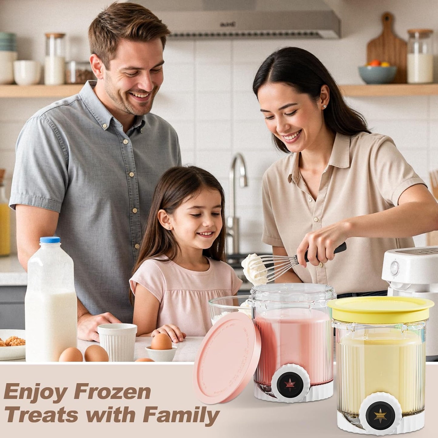 Swirl Creami Pints and Lids for Ninja - 2 Pack, Compatible with NC700 Series Ninja Swirl by CREAMi Ice Cream and Soft Serve Maker, 16 OZ Replacement Containers with Lid, Dishwasher Safe&Mix Color Lids