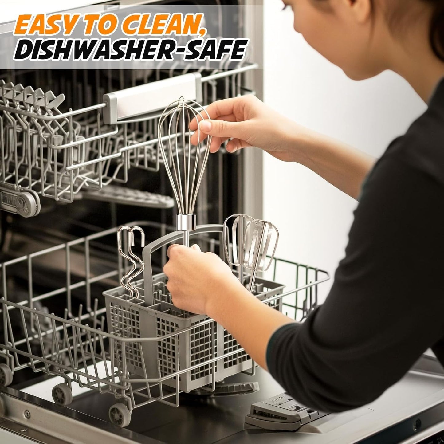 Hand Mixer, 5 Speed Electric Cake Whisk Food Mixer Self-Control/Turbo Boost with 5 Stainless Steel Accessory Food Beater for Cake Bread (one size)