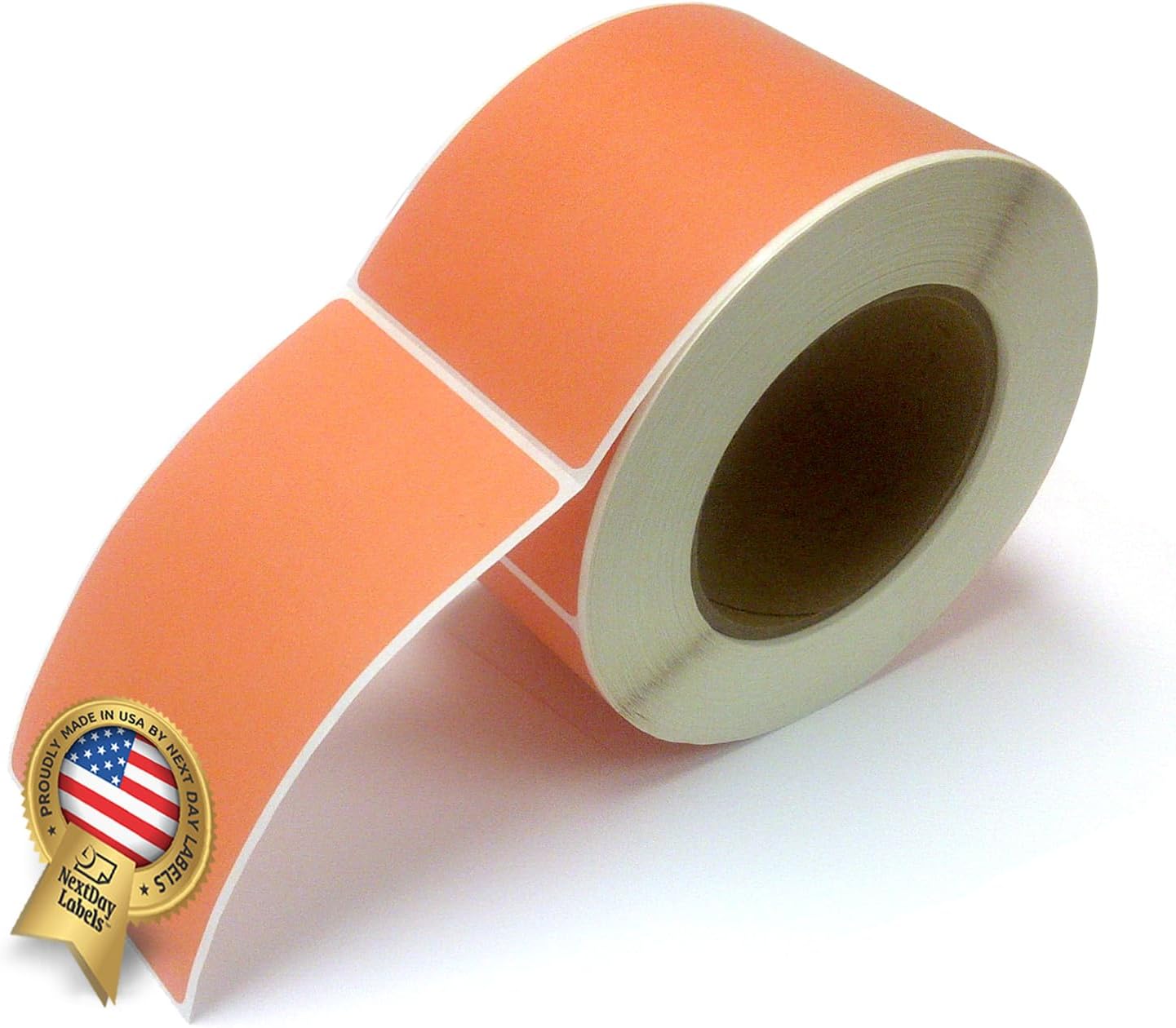 NextDayLabels 500 Rectangle Stickers (3" x 5") - Color Coding Labels Roll - Moving Labels for Boxes, Colored Inventory Stickers for Packing, Organizing, and Storage (Salmon)