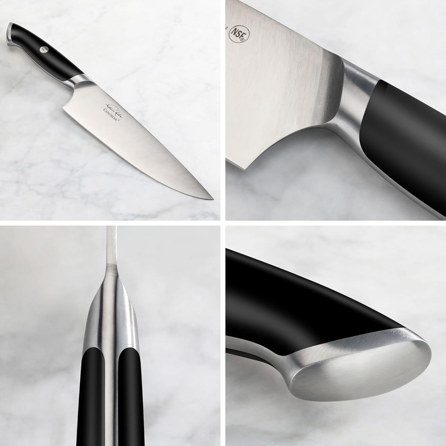 Cangshan Thomas Keller Signature Collection 4-Piece Knife Block Set, Black