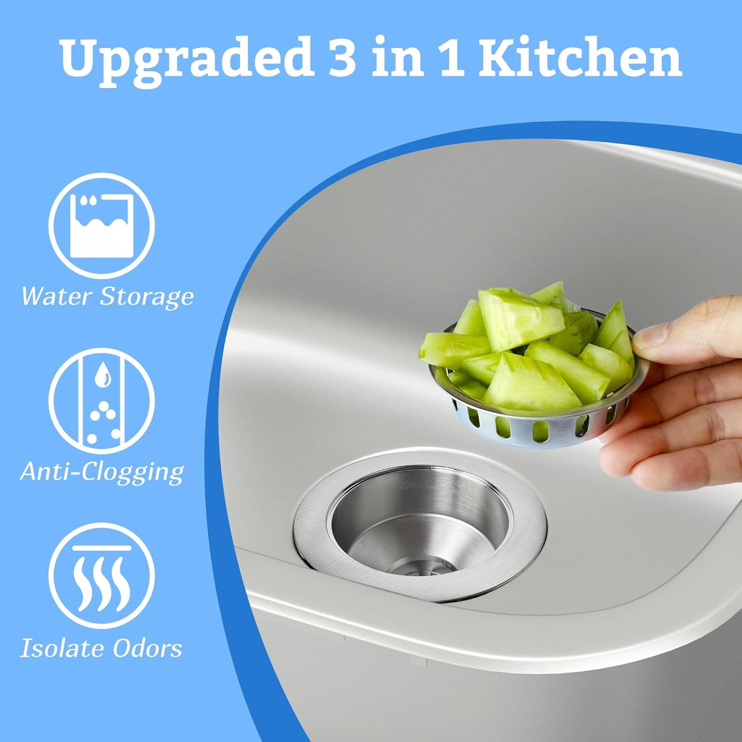 Metal World BS10101BN-10P Post Style Sink Strainer, 3-1/2" Metal Kitchen Strainer, Cast Brass Body Basket Strainer, Strainer with Stainless Steel Basket, Brushed Nickel Finish 10 Pack