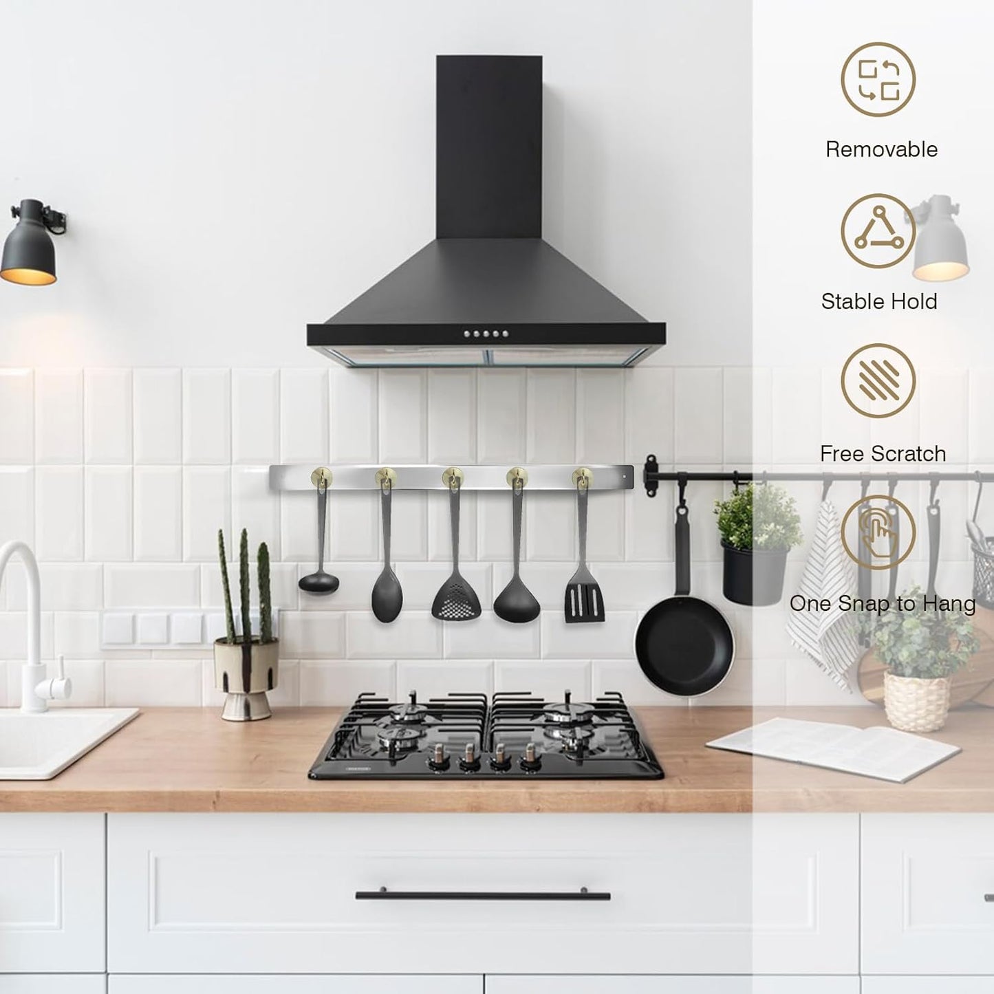 Neosmuk Magnetic Hooks, Cruise Ship Essentials, 120lb+ Heavy Duty Magnetic Hooks for Cruise Cabins, Refrigerator, Grill, Hanging, and Travel | Extra Strong Must-Haves Magnet Hook,Gold,Pack of 10