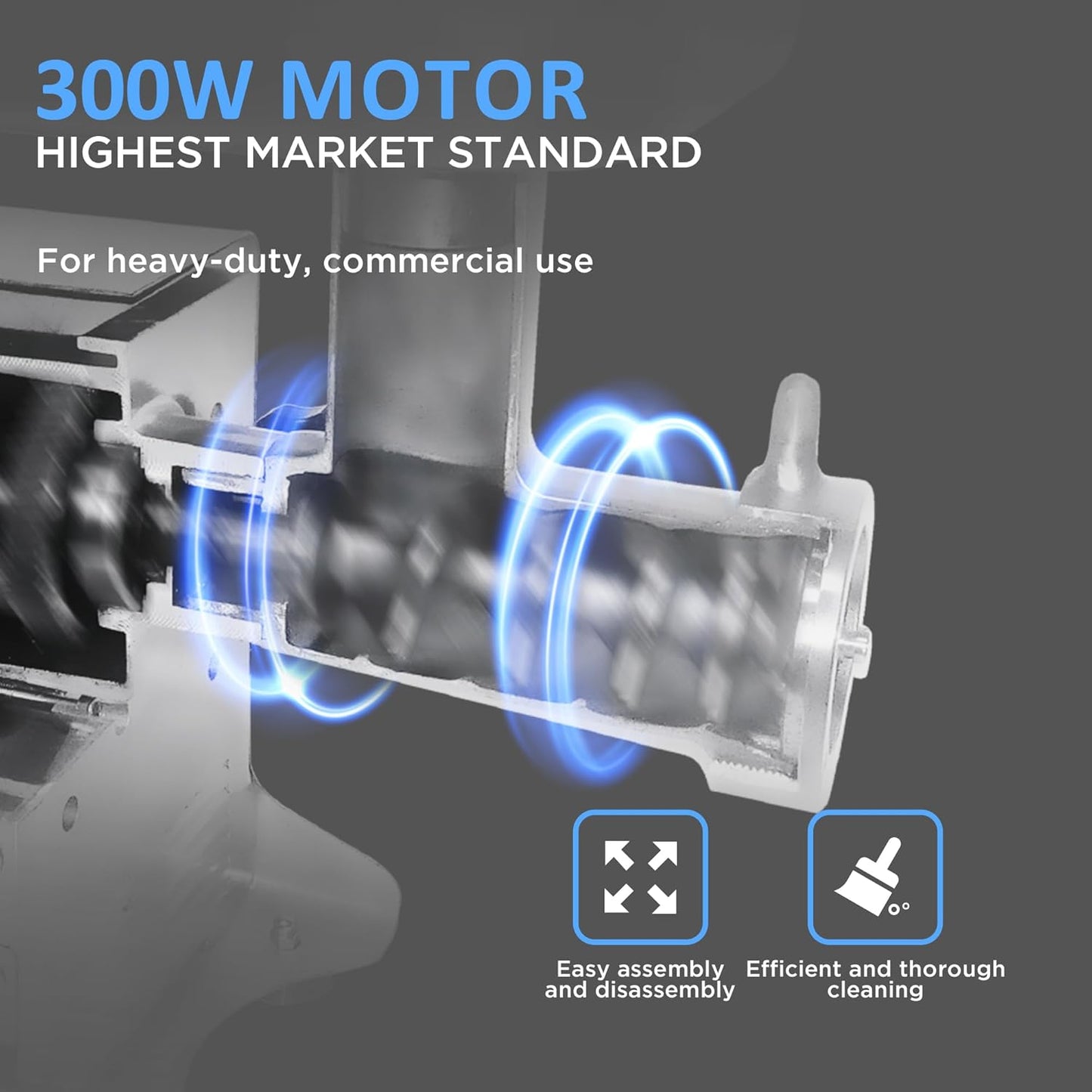 #5 Commercial Stainless Steel Electric Meat Grinder Machine, 240lbs/h, 0.4HP Heavy Duty Meat Grinder with Sausage Stuffer for deer processing, Pet Food, Heavy Use