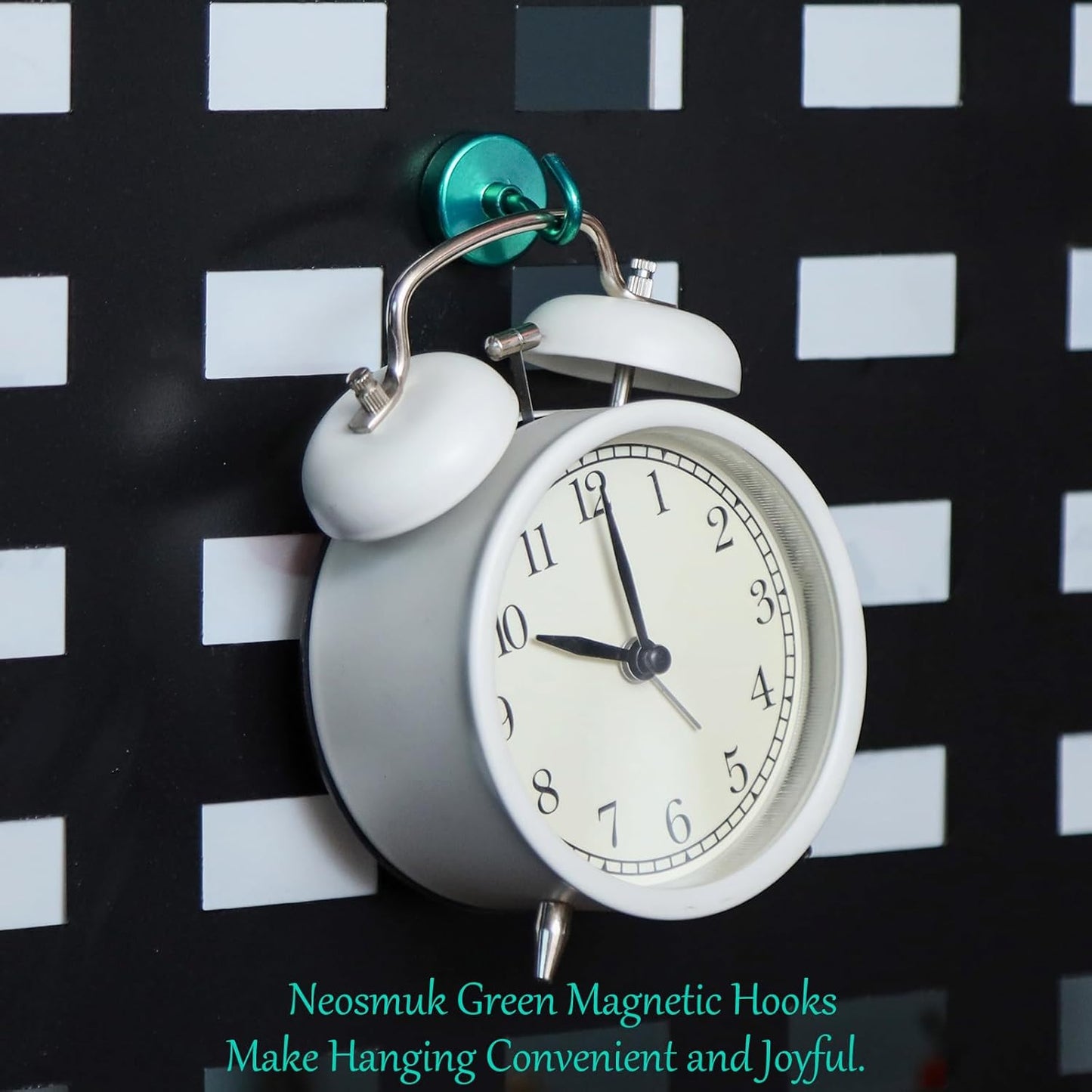 Neosmuk Magnetic Hooks Heavy Duty,Strong Magnet with Hook for Fridge, Super Neodymium Extra Strength Industrial Hooks for Hanging, Magnetic Hanger for Toolbox, Cruise, Grill(Green,10 Pack)