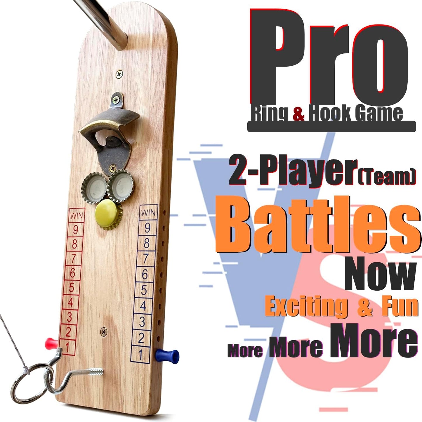 Hook and Ring Toss Game Bottle Opener Ring Toss Game for Indoor Outdoor Party Man