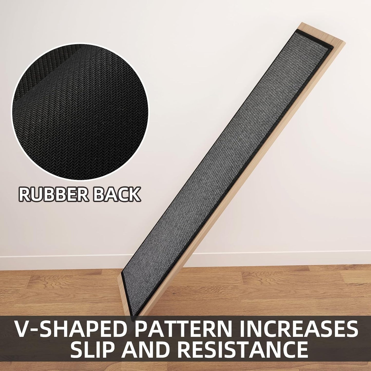 Kitchen Mat Set of 2 PCS, Cushioned Non Slip Rugs for Kitchen Floor, Absorbent Runner Comfort Standing Mats Washable for Kitchen, Office, Home, (Black, 17.3"x47"+17.3"x71")