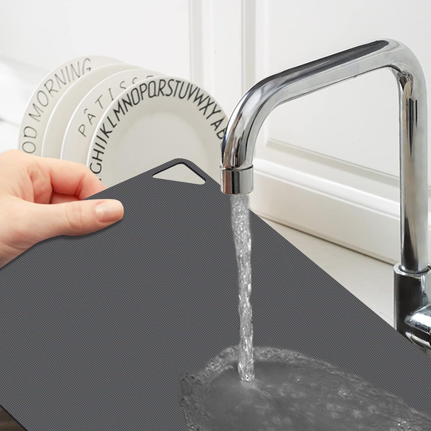 WK Flexible Plastic Cutting Boards for Kitchen Set of 10, Plastic Cutting Mats with Hole, Color Coded Cutting Board, Nonslip, BPA Free, Dishwasher Safe, Multi Size