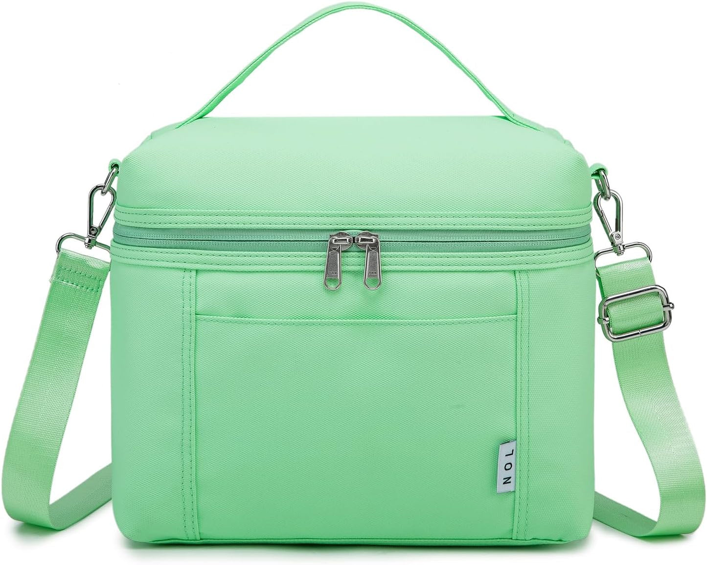 NOL Natural Organic Lifestyle Insulated Lunch Bags for Women Cooler Bag Lightweight Nylon Waterproof Lunch Box For Work (Medium(normal), Mint green)