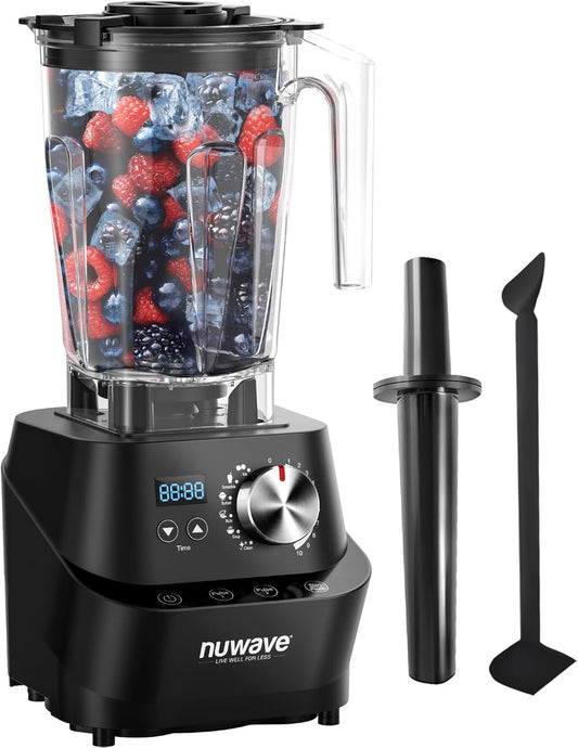 Nuwave Infinity Commercial Blender, Heavy-Duty Smoothie Blender w/ 2.5HP Copper Motor & Laser-Cut Blades, Last 100 Years, Quick Ice Crushing, 64oz Tritan Jar, NSF Certified, 10 Speeds, Self-Cleaning