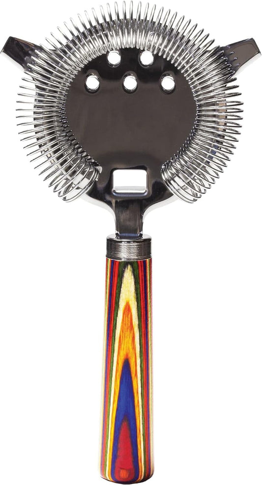 Totally Bamboo Baltique Marrakesh Collection Hawthorne Cocktail Strainer, Stainless Steel Bar Strainer