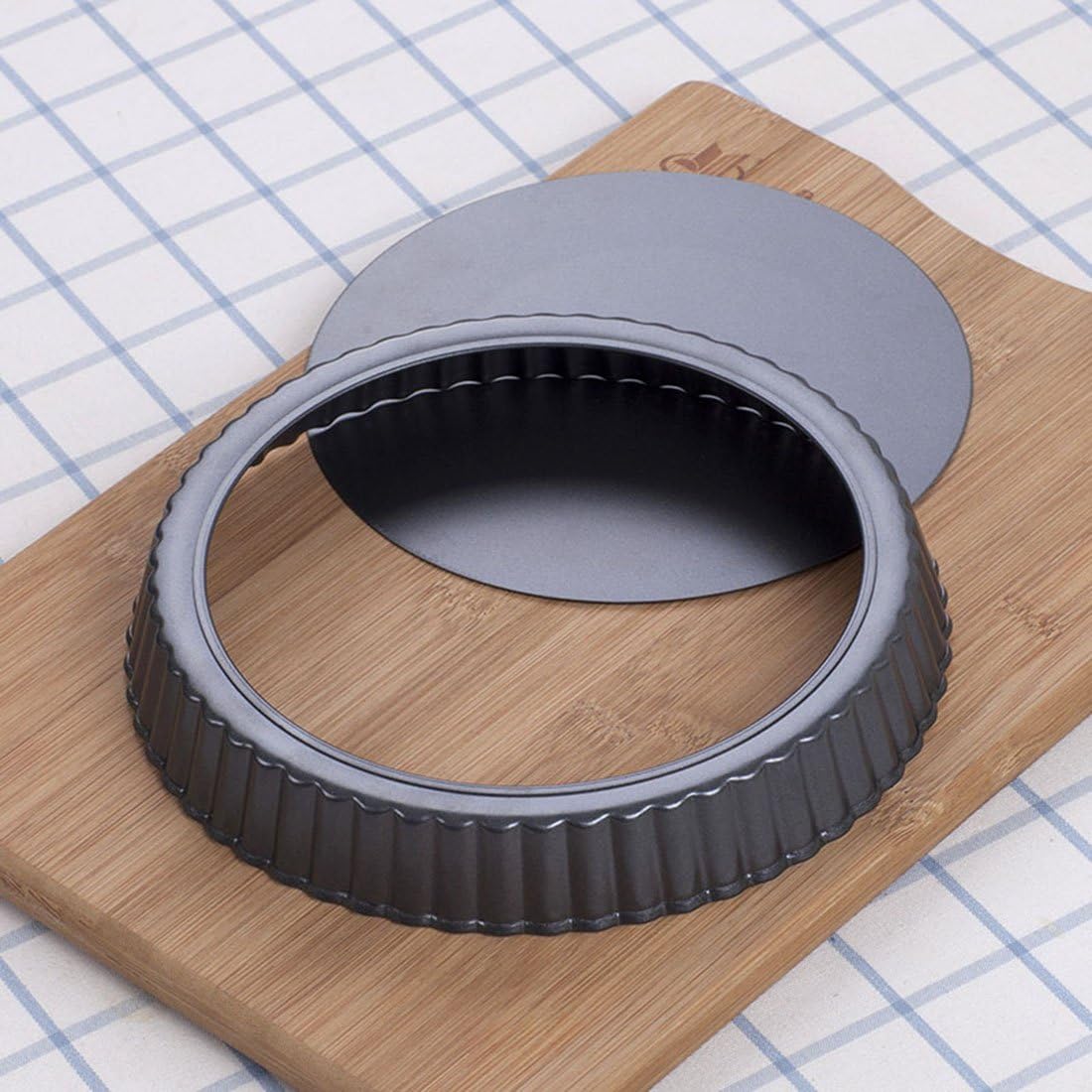 Tosnail 2 Pack 9 Inch Non-Stick Quiche Pan Tart Pan with Removable Loose Bottom