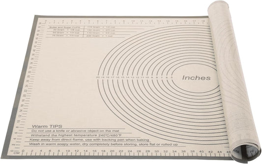 Silicone Pastry Mat 36x24 Inch - Nonstick Baking Mat Perfect for Dough, Pastry, Pie Crust, Fondant, Pasta/Pizza, Kitchen Counter