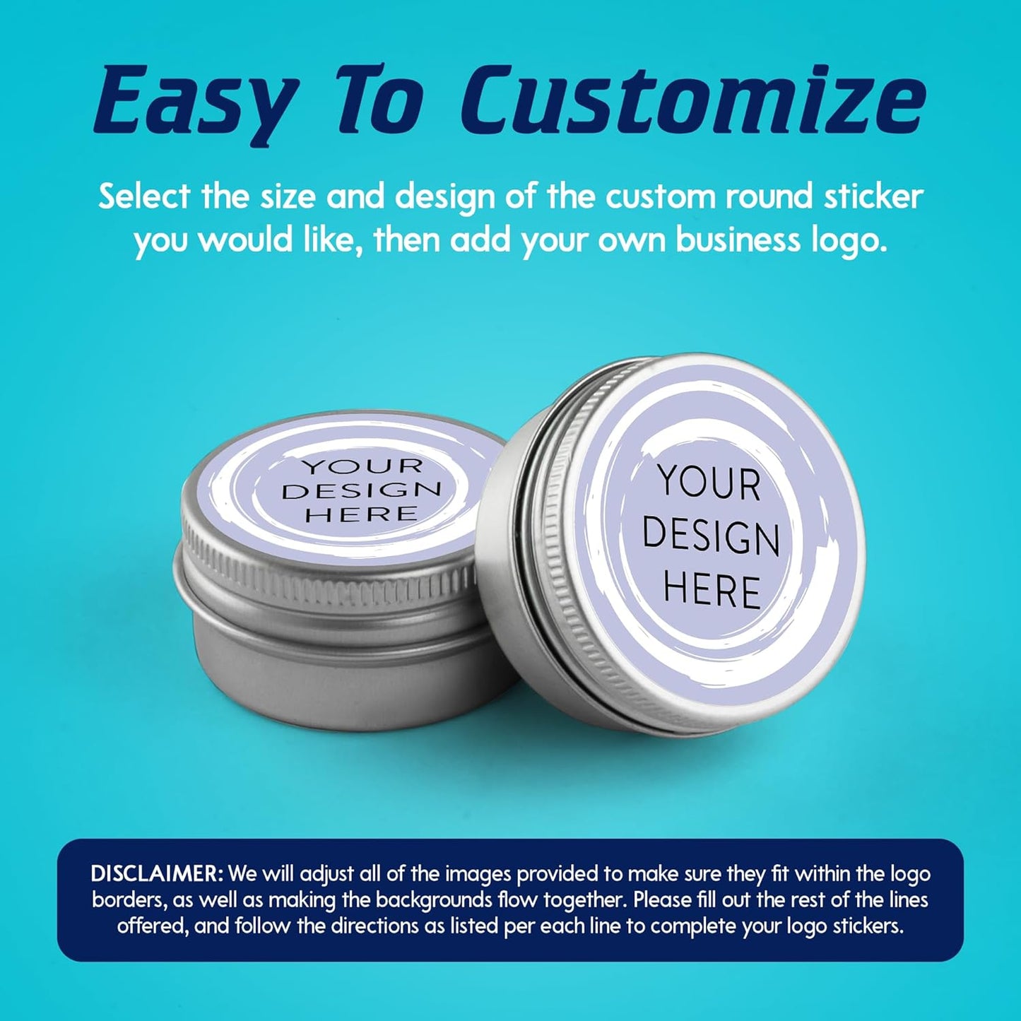 100 Custom Vinyl Stickers - Upload Your own Image, Text, Design, Logo - Personalized Logo Labels for Handmade, Packaging, Bottle, Jars, Candle, Brand Stickers (Lavender Swirls, 5x5)