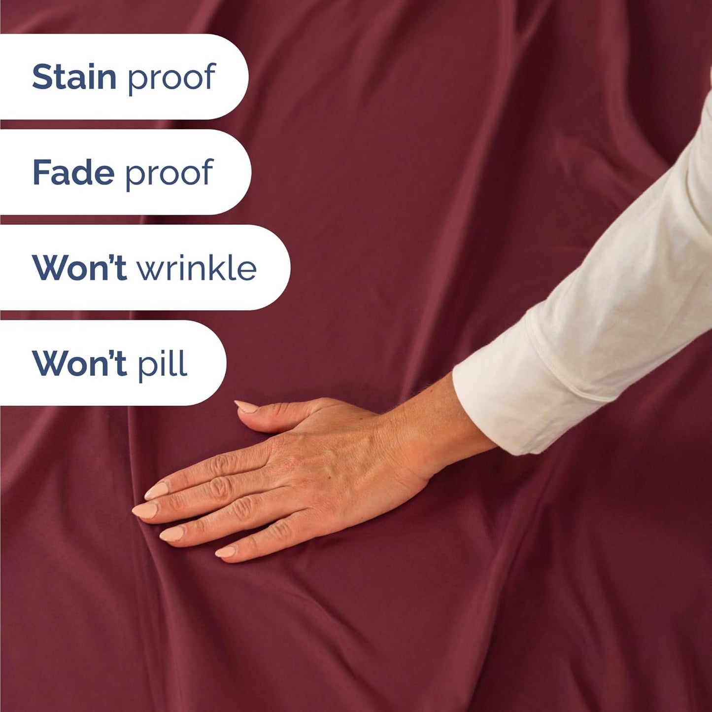 Twin Size 3 Piece Sheet Set - Comfy Breathable & Cooling Bed Sheets Set - Hotel Luxury Bedding for Women, Men, Kids, Teens, Boys & Girls - Deep Pockets, Ultra-Soft, Wrinkle Free - Oeko-Tex - Burgundy