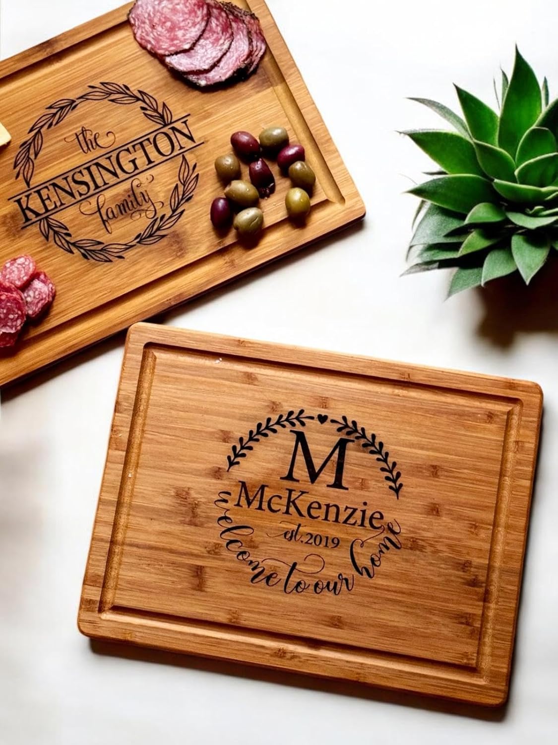 Handmade Personalized Cutting Board - Wedding, New Home, and Bridal Shower Gifts - Engraved Charcuterie Boards