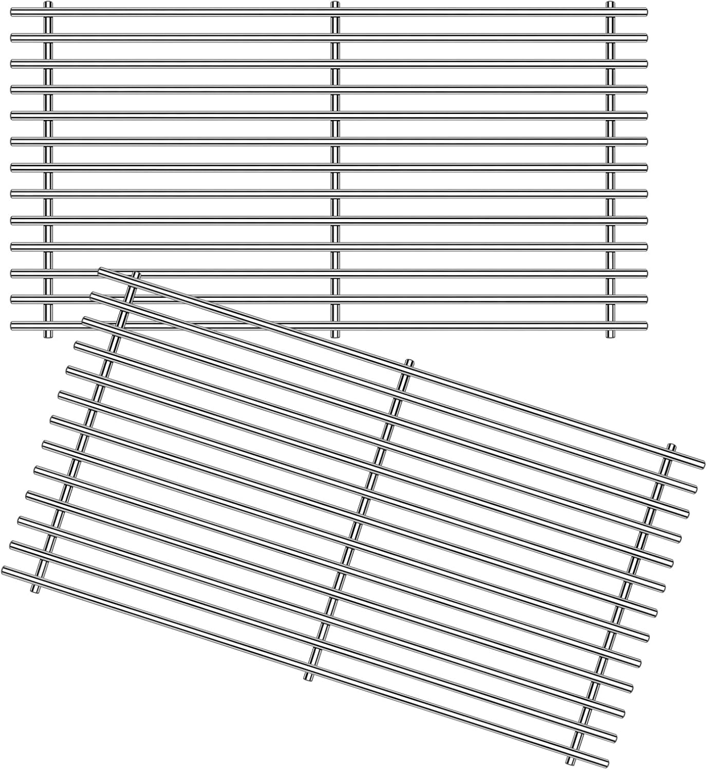 18 7/8" SUS304 9MM Cooking Grates for Weber Genesis II E210 Grill Grates for Weber Genesis II E-210 S-210 Genesis LX E240 S-240, 2-Pack Grill Grate for Weber 60004001 65004001 66801 66094