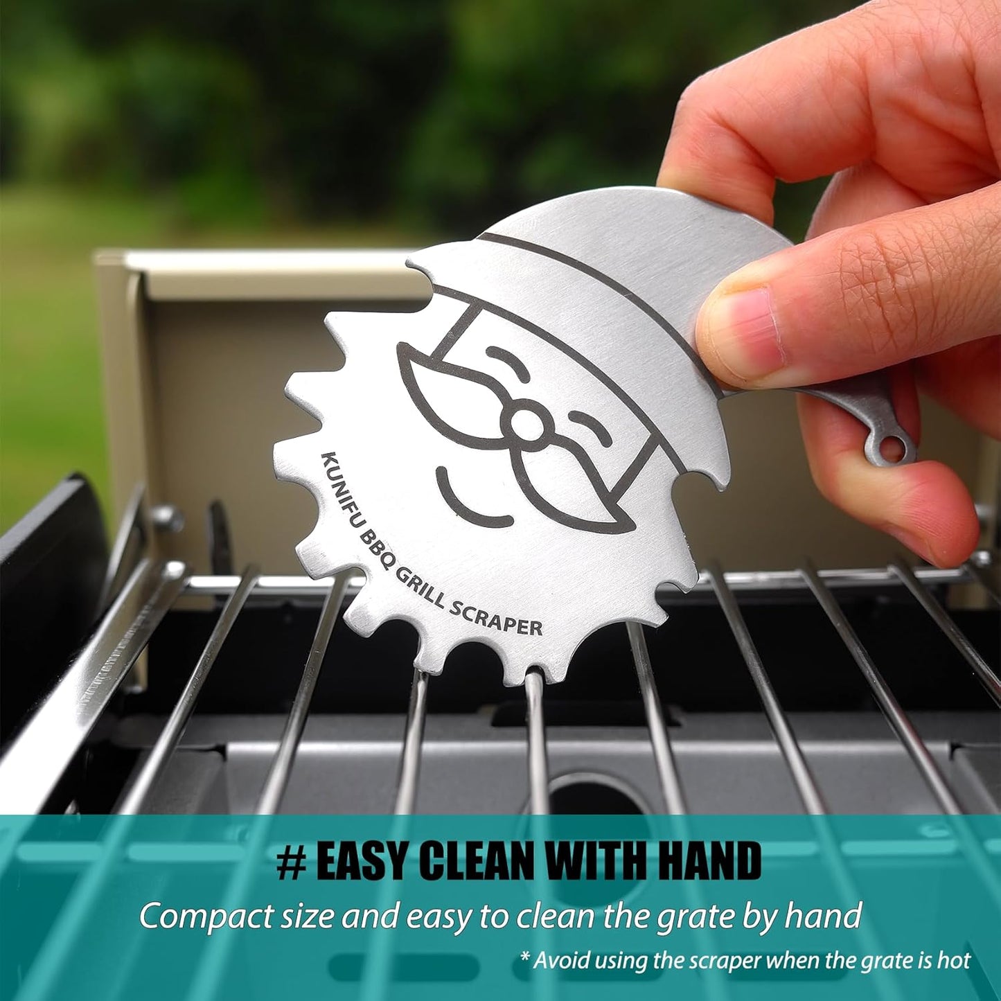 Stocking Stuffers, Ideal Gifts for Christmas, for Men, Dad, Husband, Boyfriend, Fathers Day, KUNIFU BBQ Grill Scraper