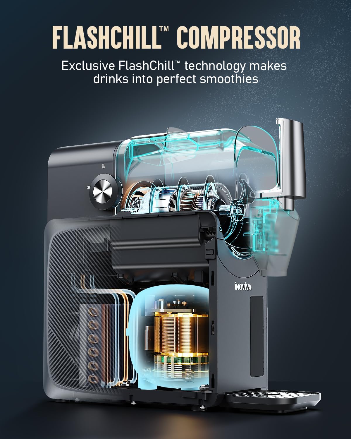 Slushie Machine, No Ice Needed, 88 oz INOVIVA Slushy Machine for Home with Self-Cleaning Function, Professional Frozen Drink Maker, 5 Preset Programs, Frozen Margaritas, Frappés, Milkshake, and More