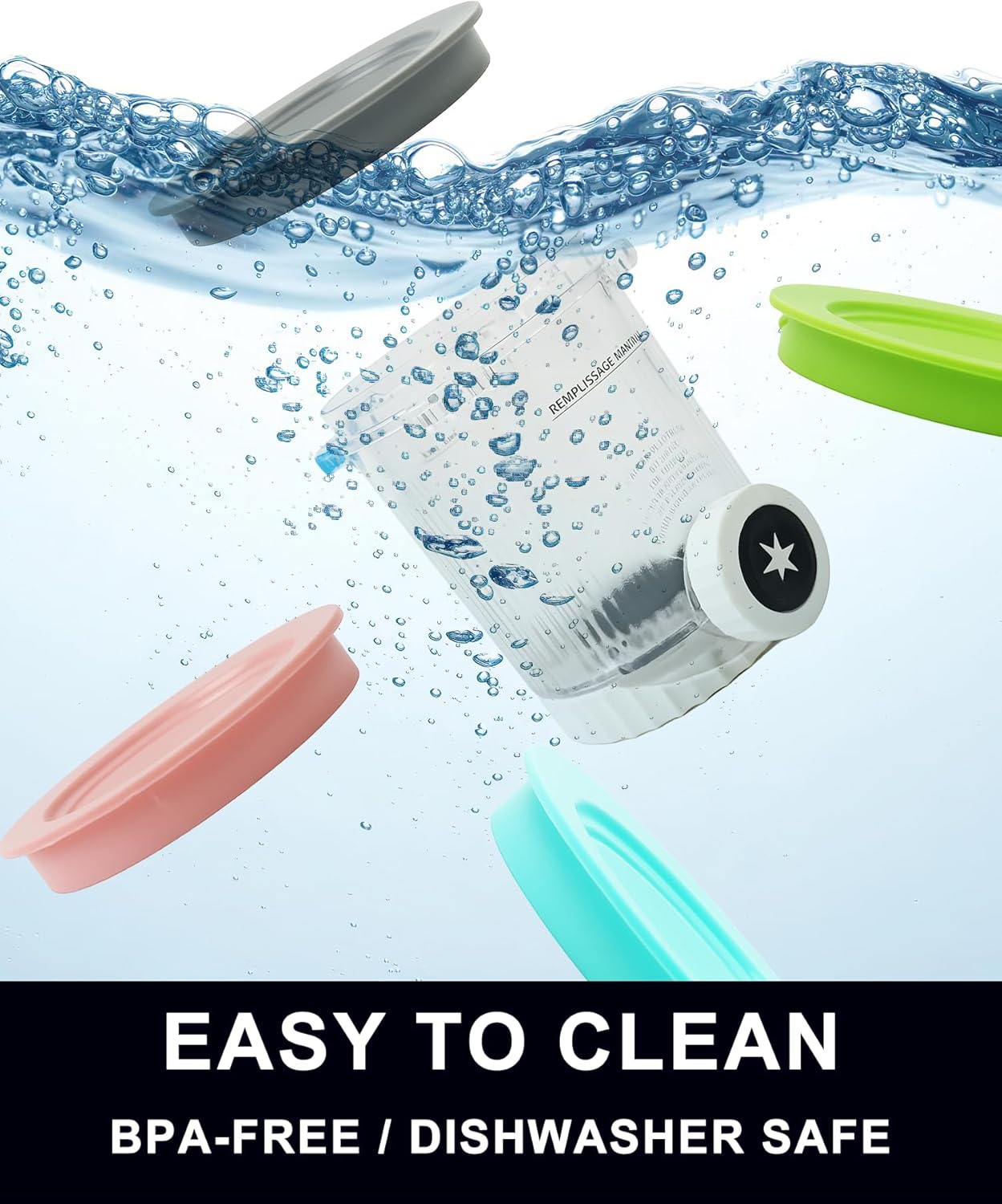 1 Pack Pint Container Replacement for Ninja Creami Swirl NC700/NC701 Series, 16oz BPA-Free Ice Cream Pints with Lids, Leak-Proof & Dishwasher Safe (Blue)