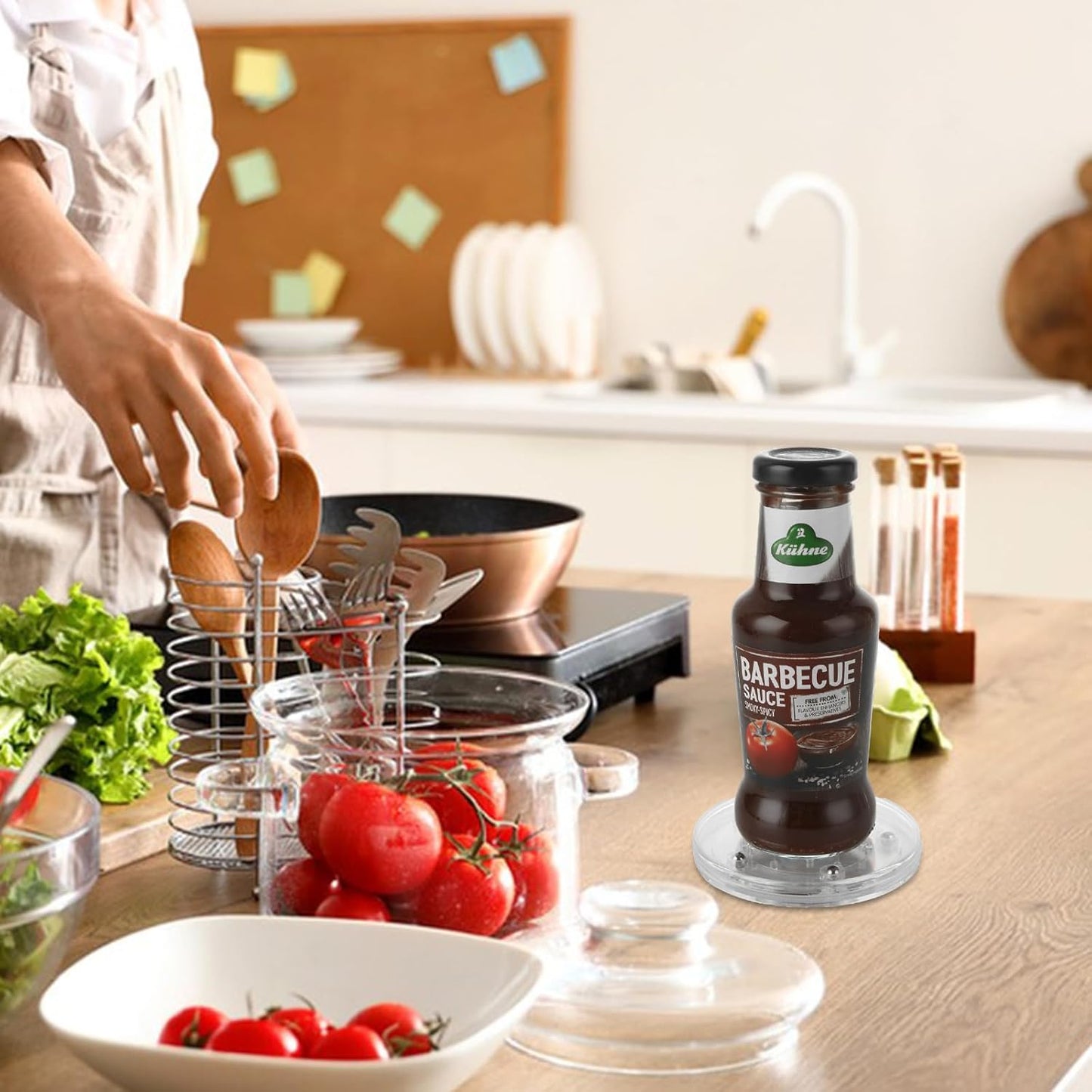 6 Pack 4 inch Small Lazy Susan, Lazy Susan Turntable Organizer Acrylic Cookie Turntable for Kitchen Spice Rack Table Cake Kitchen Pantry Decorating