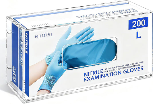 HIIMIEI Glove Holder for Wall Mount: Magnetic Gloves Box Holder, Acrylic Disposable Rubber Latex Glove Dispenser