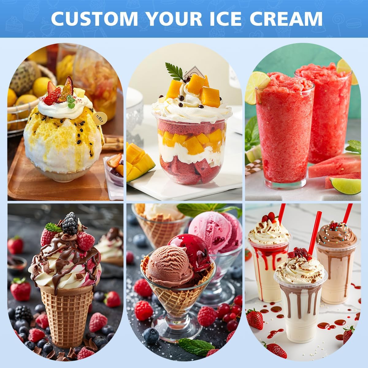 Replacement Pints and Lids for Ninja Swirl Ice Cream & Soft Serve Makers, 2-Pack 16 oz Containers Compatible with Ninja CREAMi NC701, NC700 Series Ice Cream Maker - BPA-Free, Dishwasher Safe